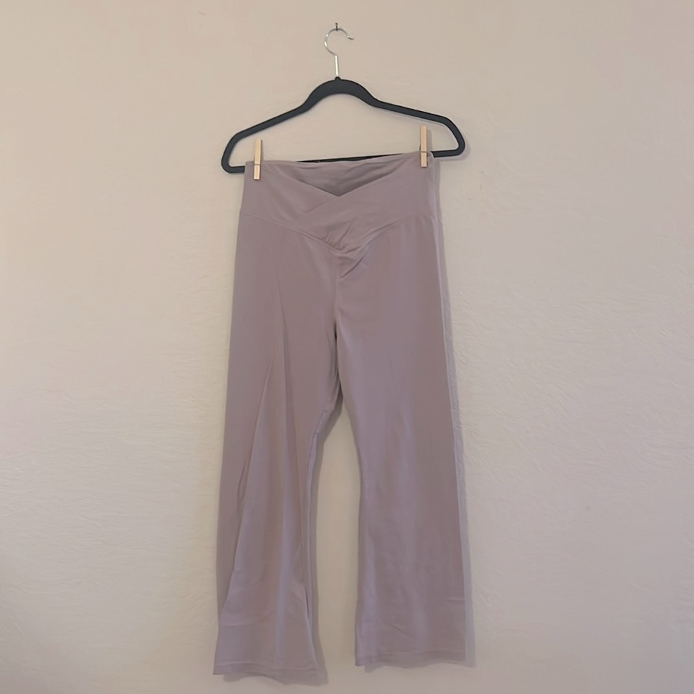 PINK/VS High Waist Crossover Flare Leggings